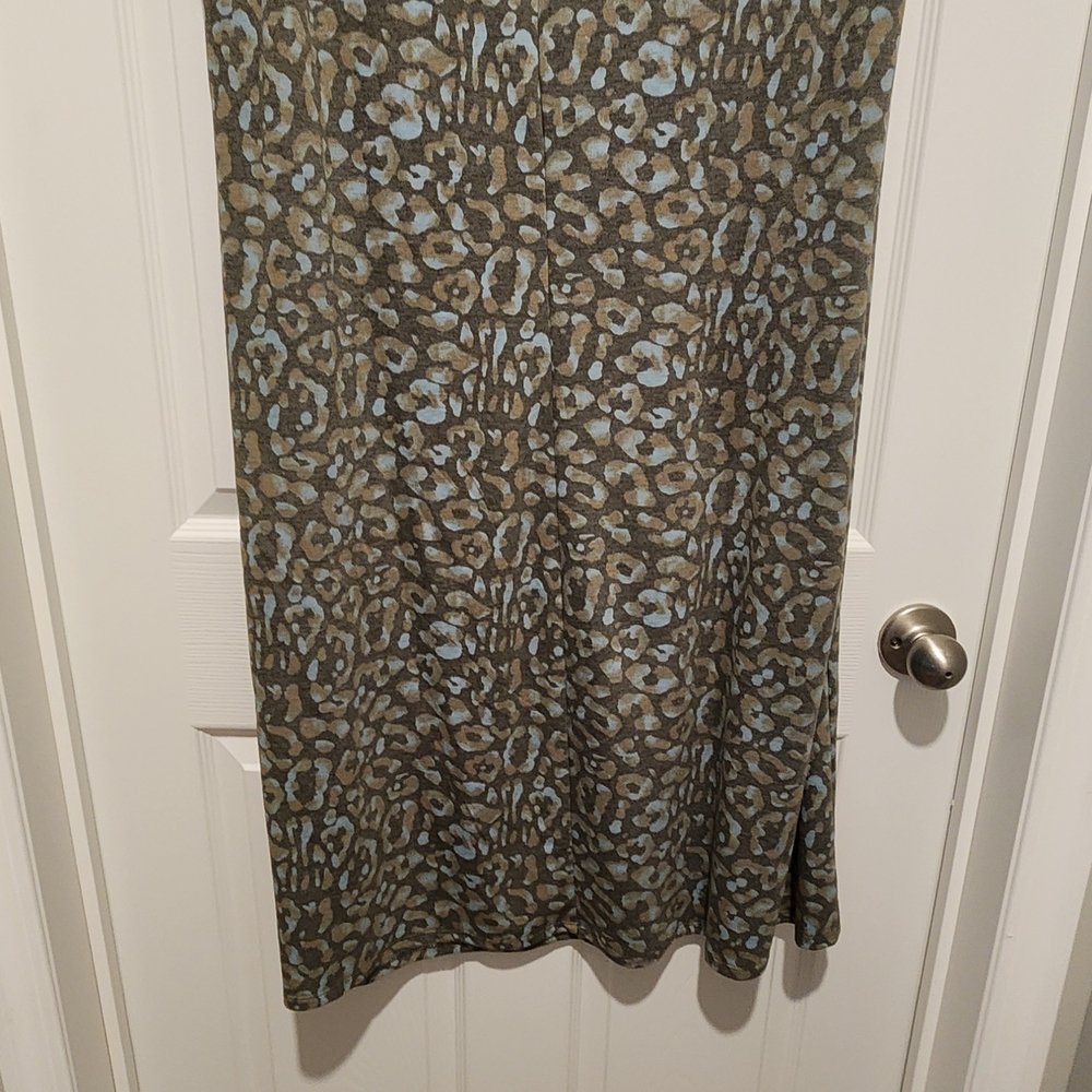 Cato Leopard Print Midi Dress - Brown and Blue - Picture 2 of 7
